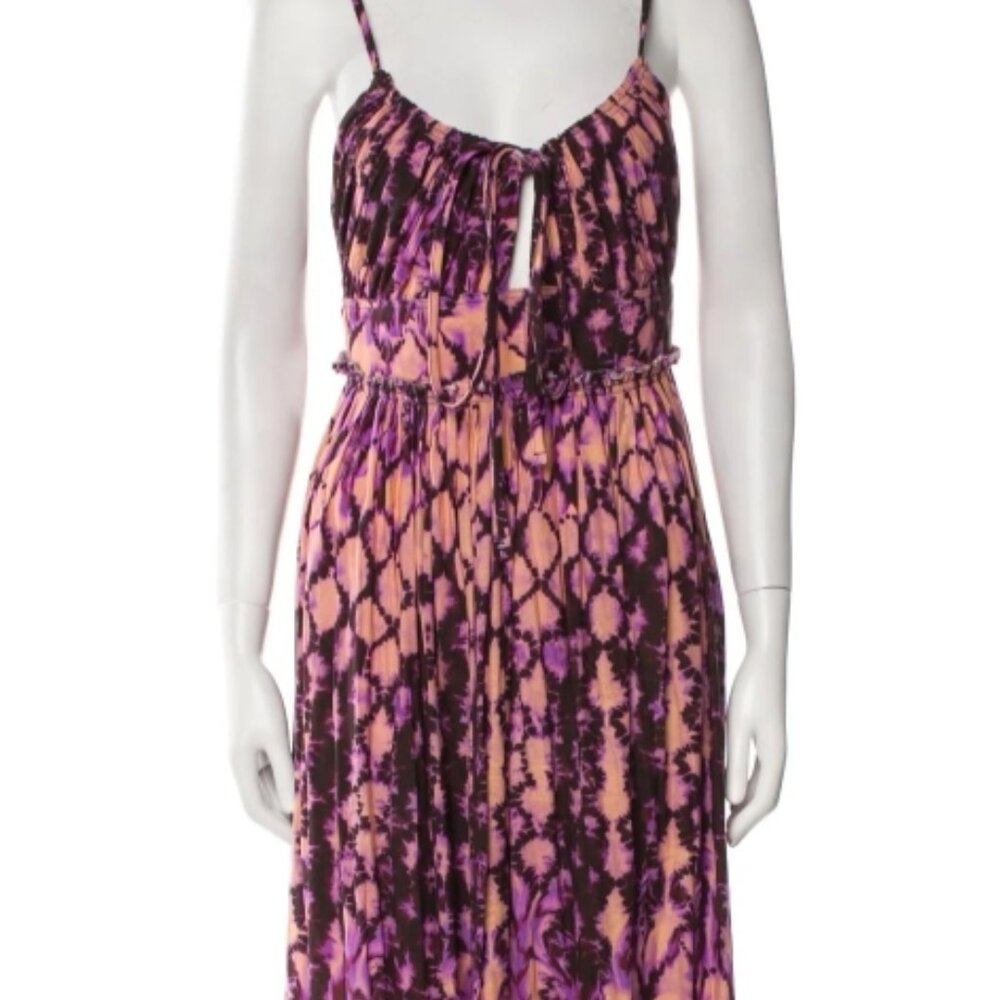NWOT ULLA JOHNSON Freya Midi Dress in Wisteria S $570 - Picture 9 of 11